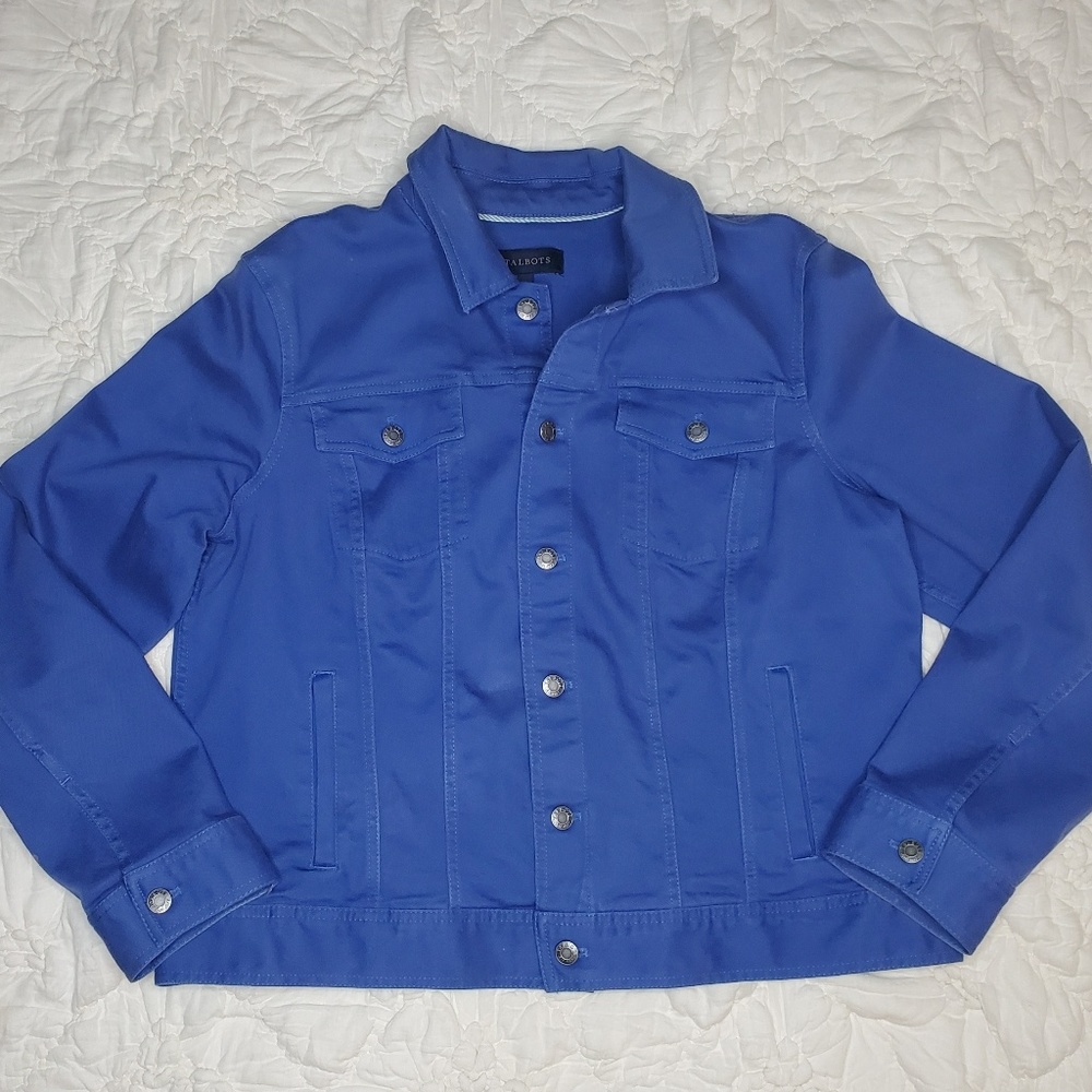 Talbots Royal Blue Cotton Denim Jacket